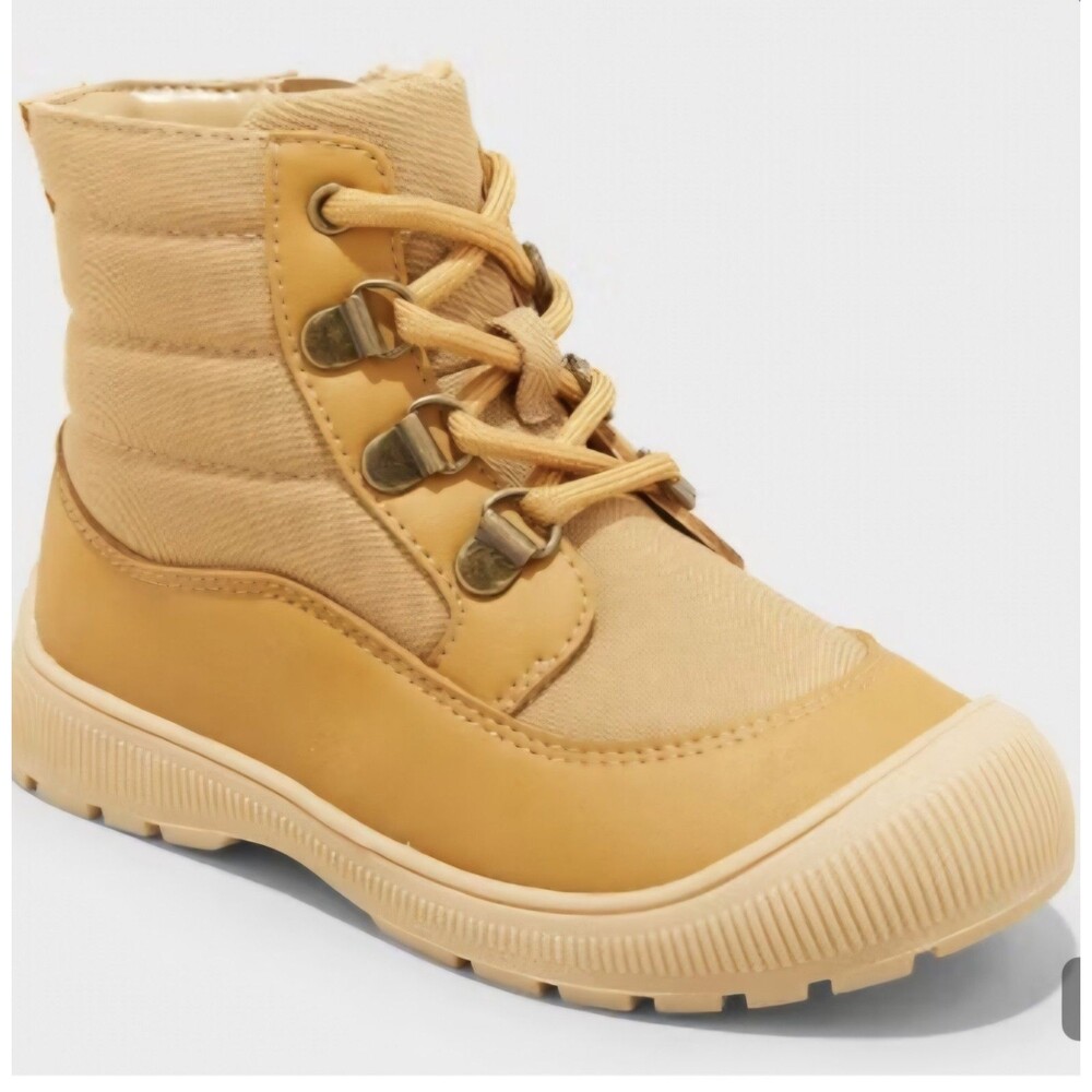 Cat & Jack Toddler Fox Combat Boots Lace Up Brown Size 8